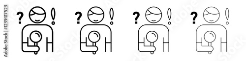 Curiosity icon linear logo isolated