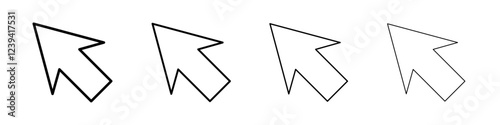 Cursor icon linear logo isolated