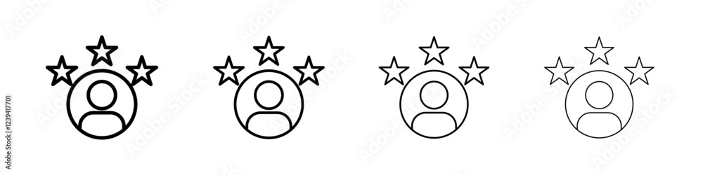 Customer satisfaction icon linear logo isolated Customer satisfaction icon linear logo isolated