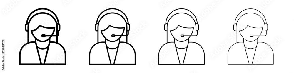 customer support icon linear logo isolated customer support icon linear logo isolated