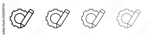 Customization icon linear logo isolated
