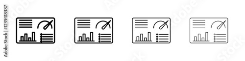Dashboard icon linear logo isolated