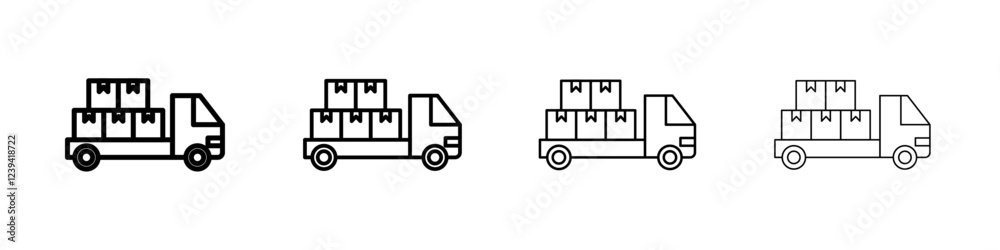 delivery truck icon linear logo isolated delivery truck icon linear logo isolated