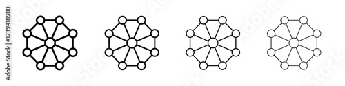 Dependency icon linear logo isolated