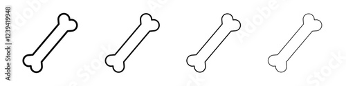 Dog bone icon linear logo isolated