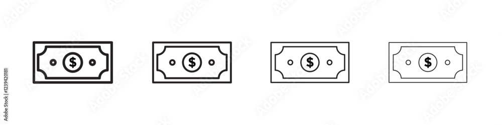 Dollar icon linear logo isolated Dollar icon linear logo isolated