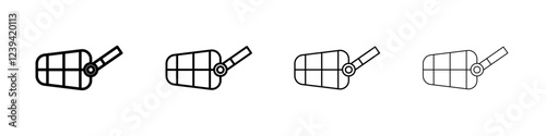 Dog muzzle icon linear logo isolated