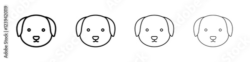 Dog icon linear logo isolated