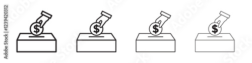 Donation icon linear logo isolated