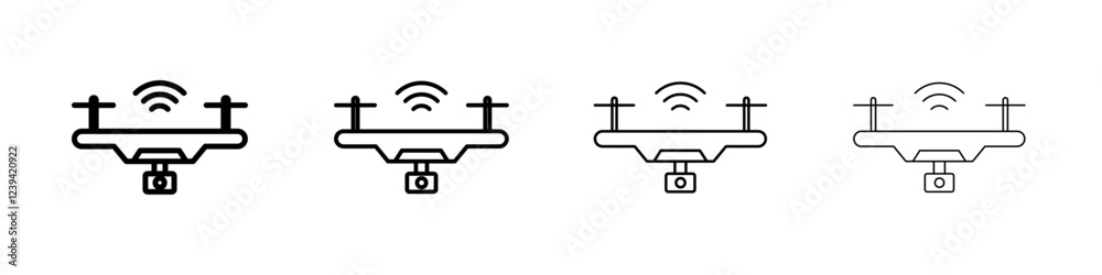 Drone Technology icon linear logo isolated Drone Technology icon linear logo isolated