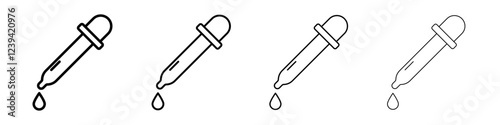 Dropper icon linear logo isolated