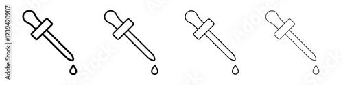 Dropper icon linear logo isolated