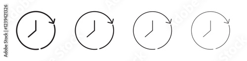 Duration icon linear logo isolated