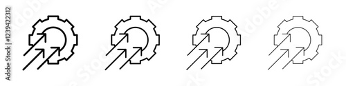 Efficiency icon linear logo isolated