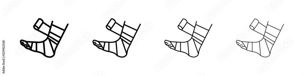 Elastic bandage icon linear logo isolated Elastic bandage icon linear logo isolated