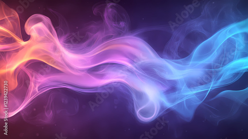 Ethereal smoke wisps drift gracefully isolate on transparent backdrop, visual effect, cutout, png, horizontal. Movement and Flow. Illustration