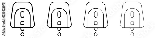 Electrical soap box icon linear logo isolated