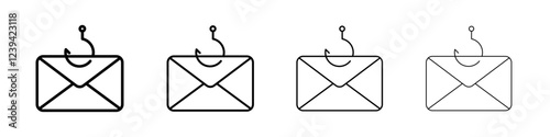 Email phishing icon linear logo isolated