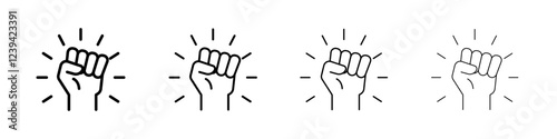 Empowerment icon linear logo isolated