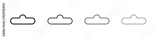 Euro hook icon linear logo isolated