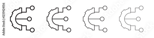 ETL icon linear logo isolated