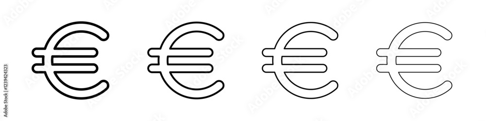 euro sign icon linear logo isolated euro sign icon linear logo isolated
