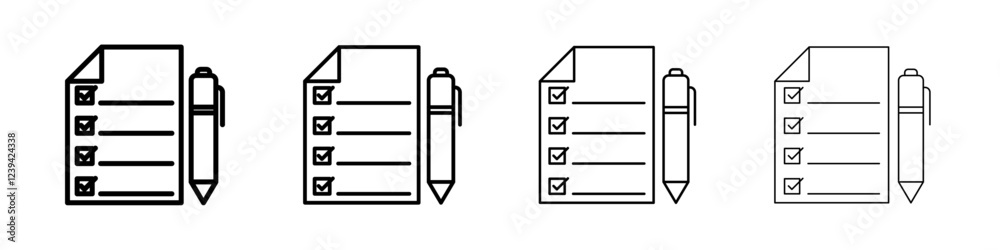 Exam icon linear logo isolated Exam icon linear logo isolated