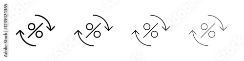 Exchange rate icon linear logo isolated