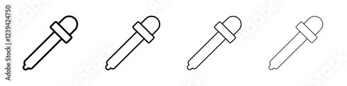Eye dropper icon linear logo isolated
