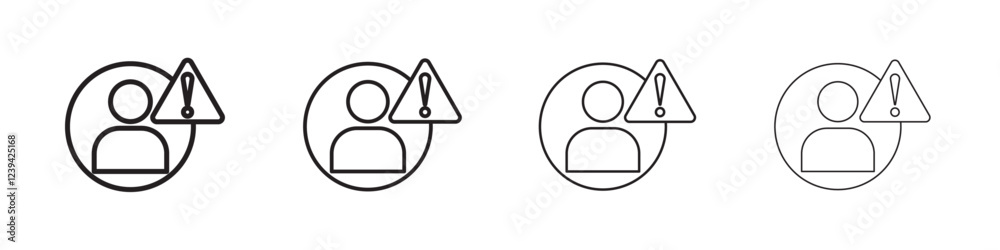 Fake account icon linear logo isolated Fake account icon linear logo isolated