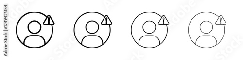 Fake account icon linear logo isolated