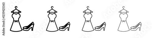 Fashion boutique icon linear logo isolated