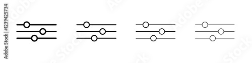 Filter Control icon linear logo isolated