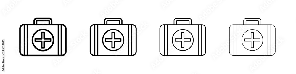 First aid box icon linear logo isolated First aid box icon linear logo isolated