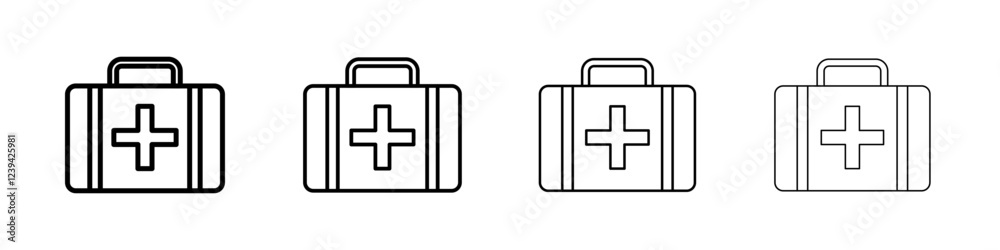 First Aid Icon linear logo isolated First Aid Icon linear logo isolated