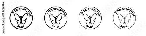 For sensitive skin icon linear logo isolated