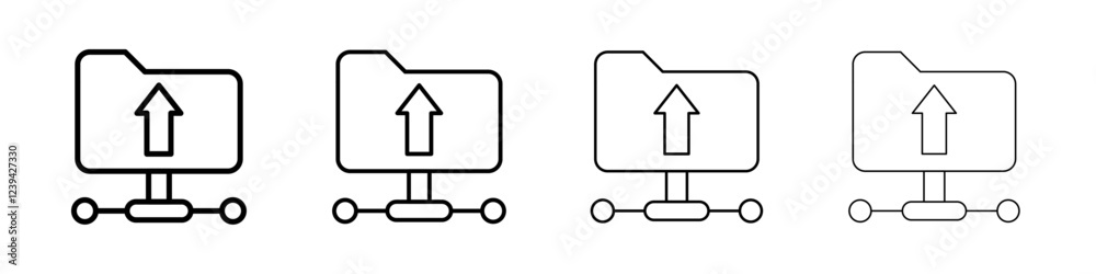 FTP navigate up icon linear logo isolated FTP navigate up icon linear logo isolated