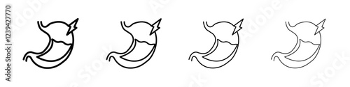 Gastritis icon linear logo isolated