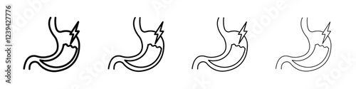 Gastritis icon linear logo isolated