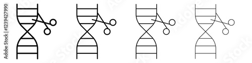 genome editing icon linear logo isolated