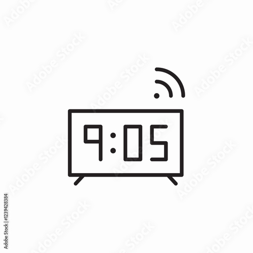 smart clock icon sign vector