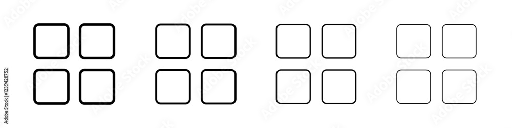 Grid view icon linear logo isolated Grid view icon linear logo isolated