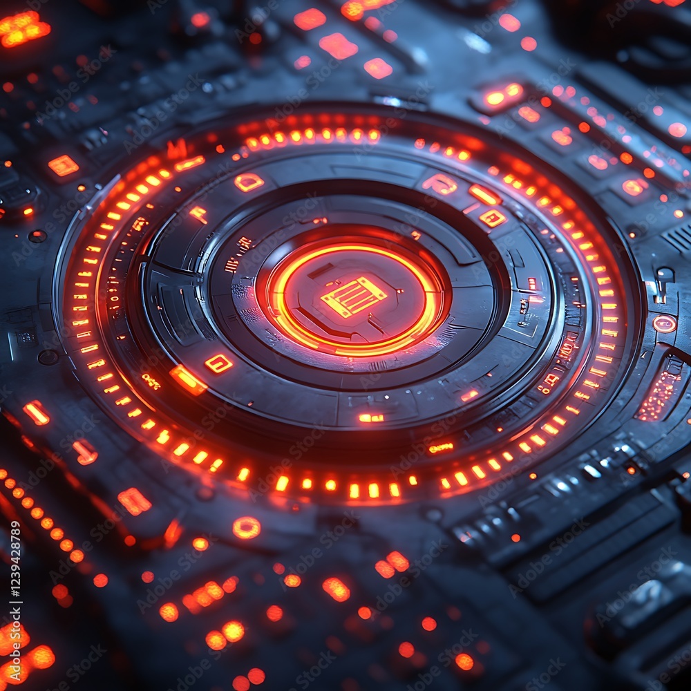 Panel control neon futuristic interface capture high resolution hd image Panel control neon futuristic interface capture high resolution hd image
