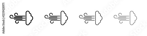 gust icon linear logo isolated
