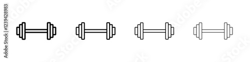 Gym icon linear logo isolated