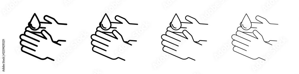 hand gel icon linear logo isolated hand gel icon linear logo isolated