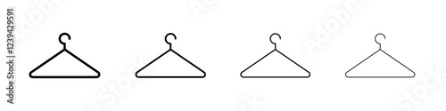 hanger icon Outline sign symbol set