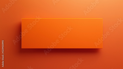 orange rectangular blank banner , orange background , promotional banner mockup , minimalist design for advertising , frame