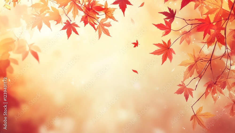 Autumnal Serenity: A symphony of red and gold maple leaves dancing in the gentle autumn breeze. Autumnal Serenity: A symphony of red and gold maple leaves dancing in the gentle autumn breeze.