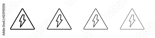 High voltage icon Outline sign symbol set Free Download High voltage icon Outline sign symbol set - GFXLoad